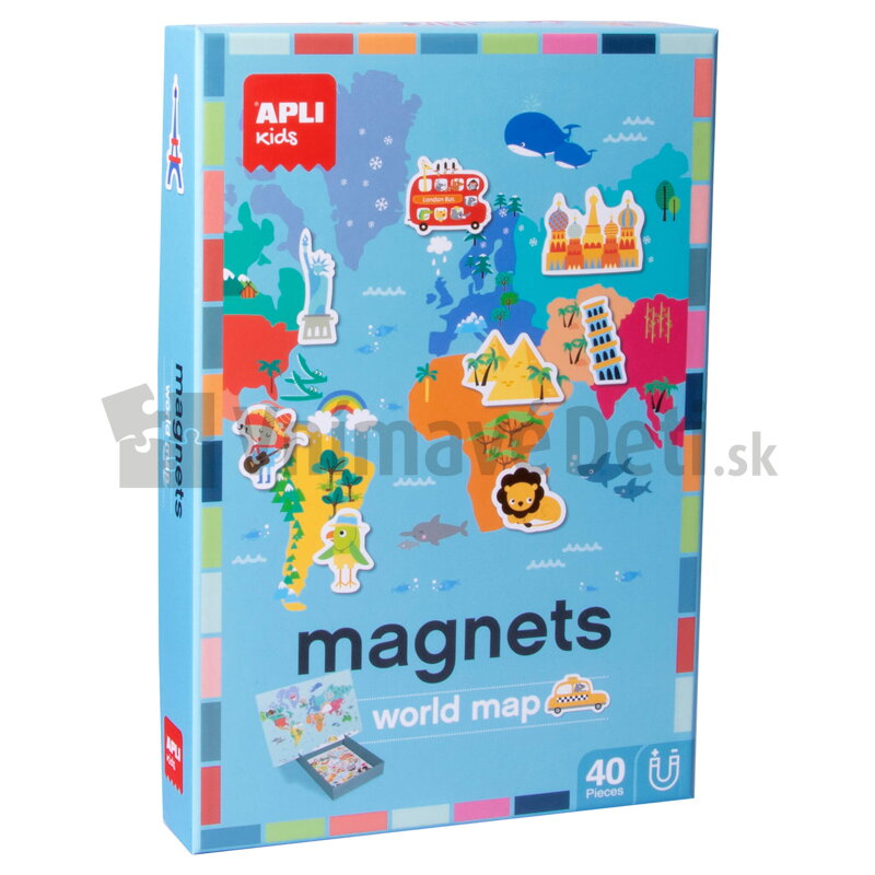 Mapa sveta - box s magnetmi