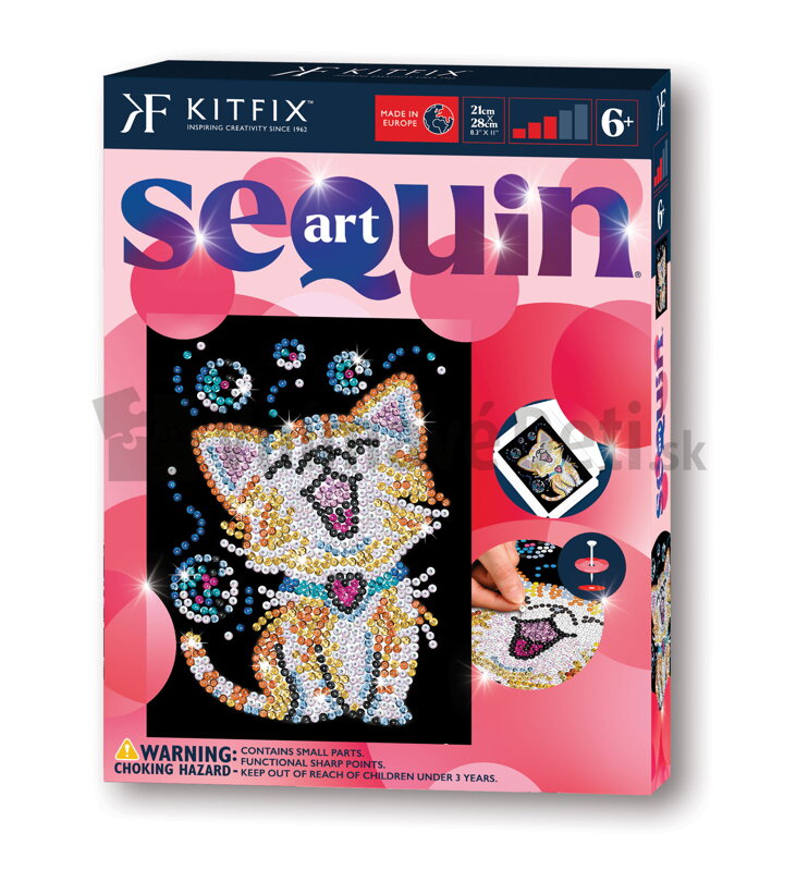 Napichovanie flitrov Mačiatko a bublinky