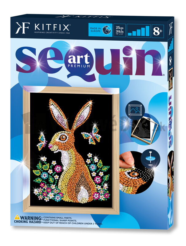 Napichovanie flitrov Zajačik na lúke