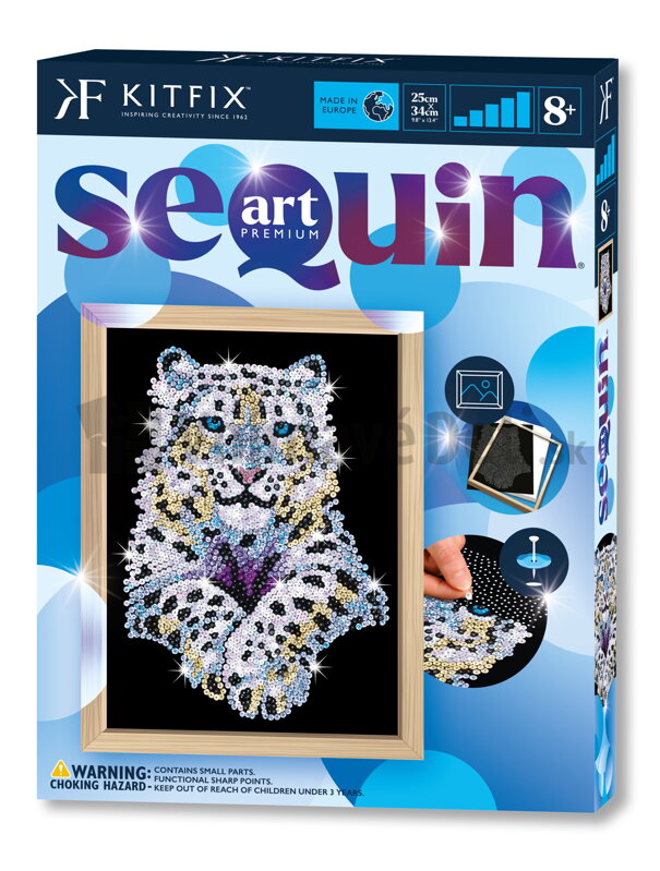 Napichovanie flitrov Snežný leopard