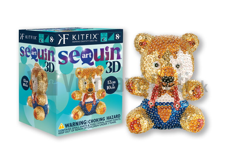 Napichovanie flitrov Medvedík 3D