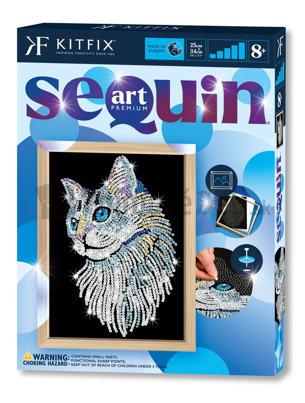 Napichovanie flitrov Biela mačka