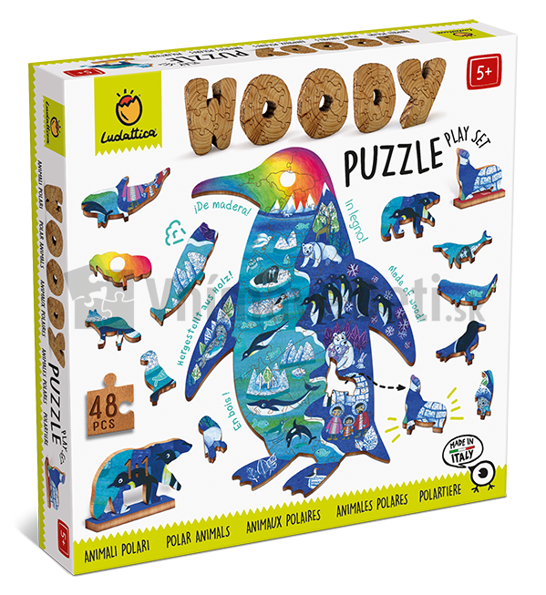 Polárne zvieratá - drevené puzzle                        