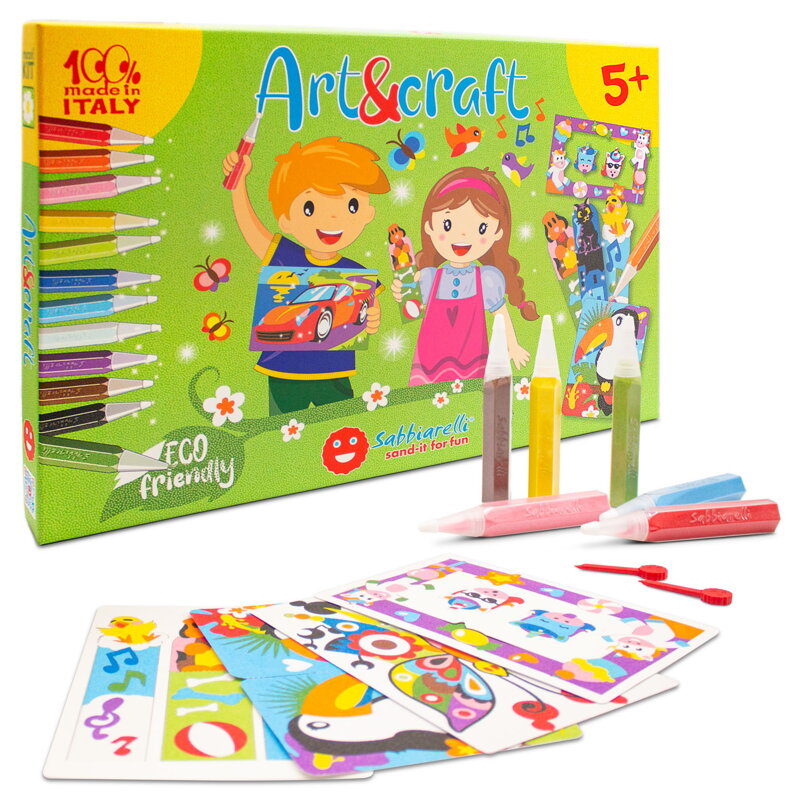 Maľovanie pieskom Art & Craft, maxi sada