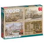 Puzzle Loďky na kanáli