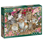 Puzzle Mačky v kvetinách
