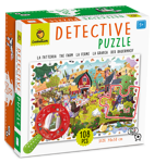 Detektívne puzzle s lupou Farma                   